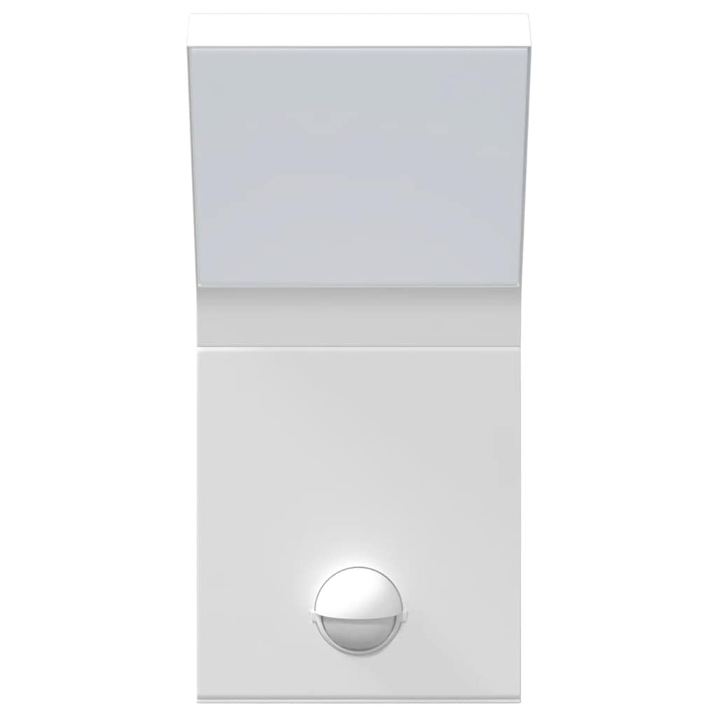 vidaXL Φωτιστικά Τοίχου Εξ. Χώρου LED με Αισθ. 2 τεμ Λευκό Χυτοσ/Αλουμ