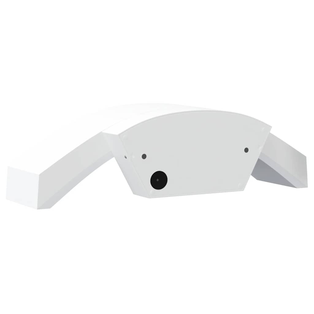 vidaXL Φωτιστικά Τοίχου Εξ. Χώρου LED με Αισθ. 2 τεμ Λευκό Χυτοσ/Αλουμ