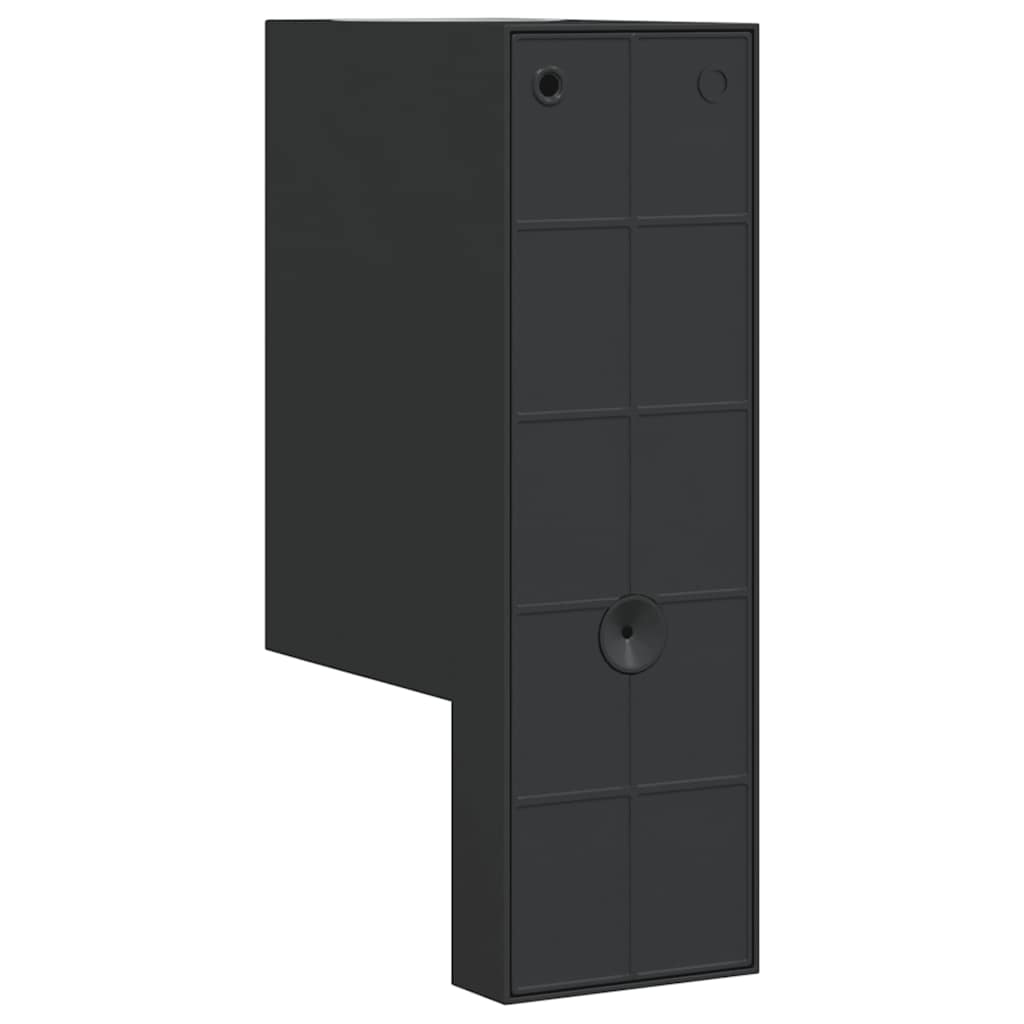 vidaXL Φωτιστικό Τοίχου Εξωτερ. Χώρου με Αισθ. 2 τεμ Μαύρα Χυτό Αλουμ.