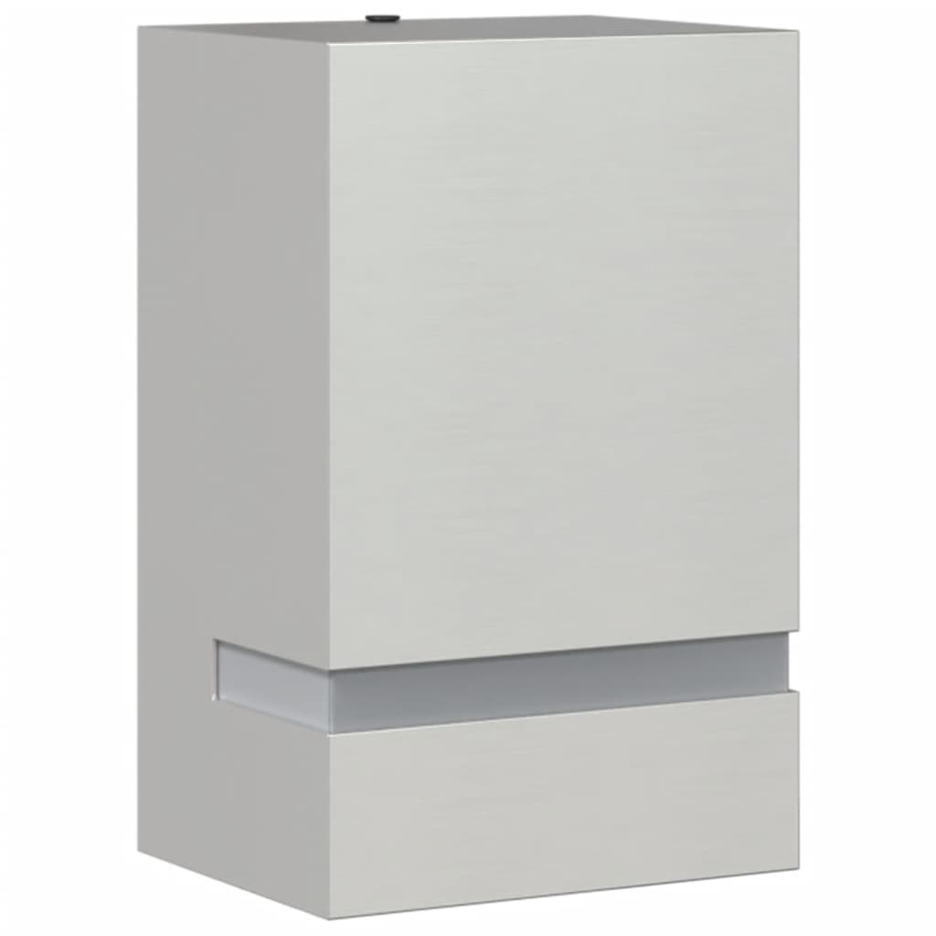 vidaXL Φωτιστικό Τοίχου Εξωτερικού Χώρου Ασημί από Ανοξείδωτο Ατσάλι