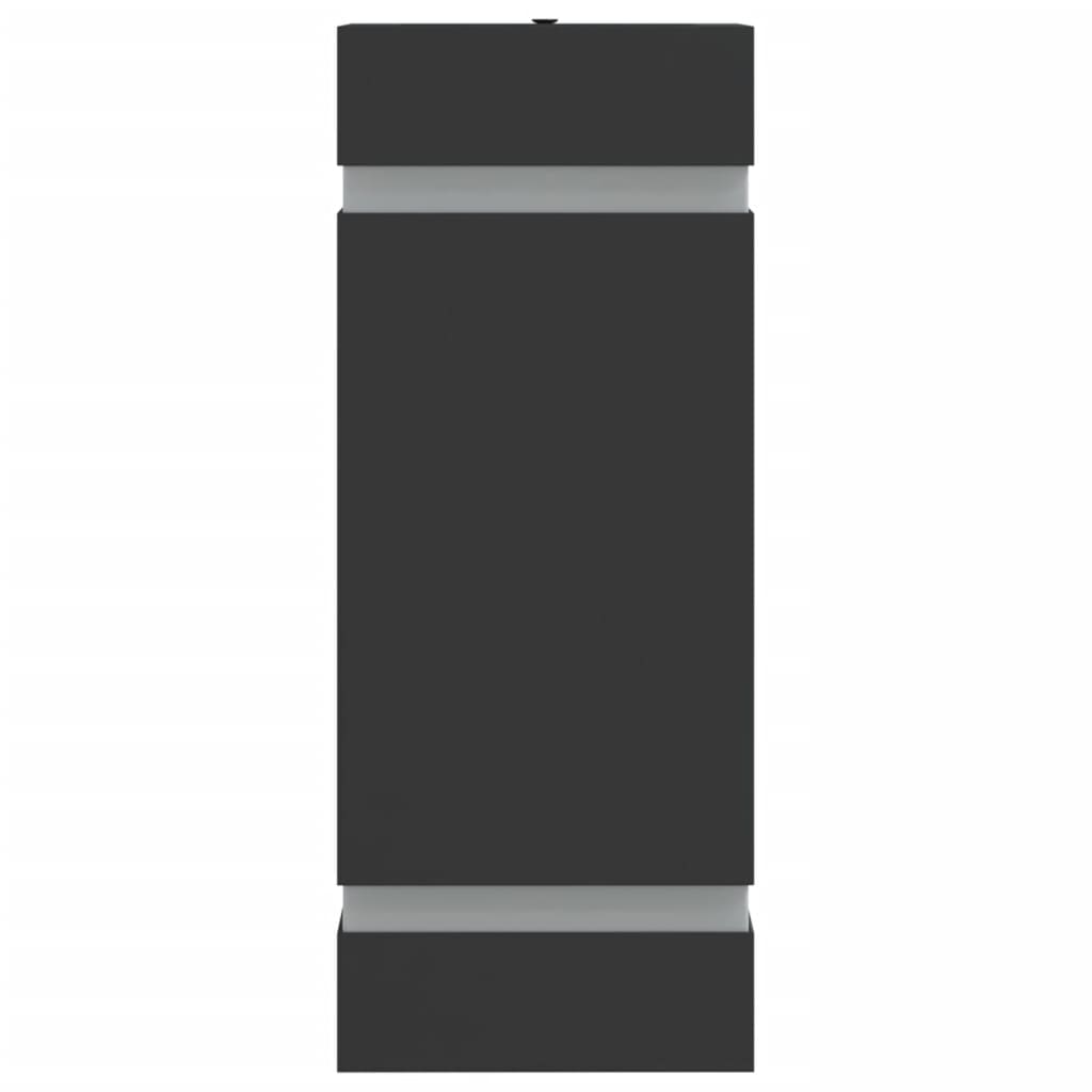 vidaXL Φωτιστικό Τοίχου Εξωτερικού Χώρου Μαύρο από Ανοξείδωτο Ατσάλι