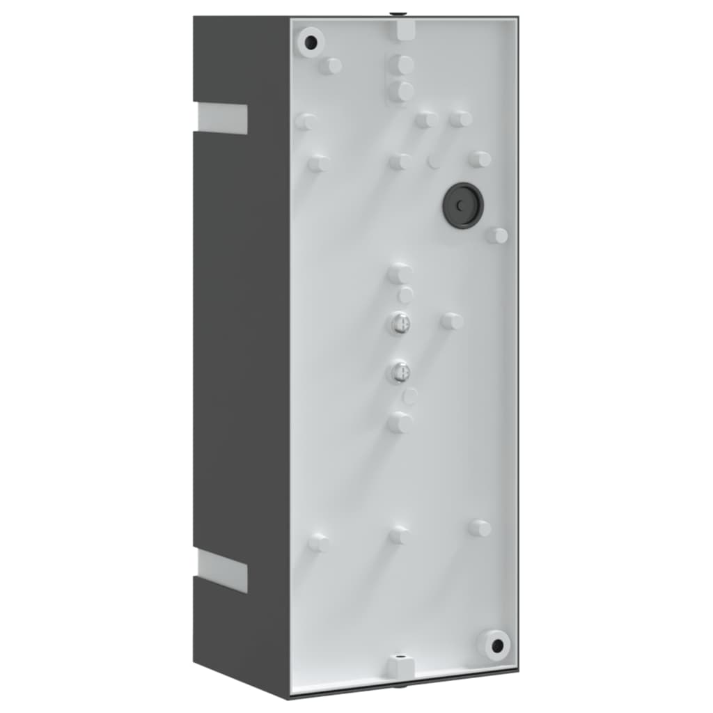 vidaXL Φωτιστικό Τοίχου Εξωτερικού Χώρου Μαύρο από Ανοξείδωτο Ατσάλι