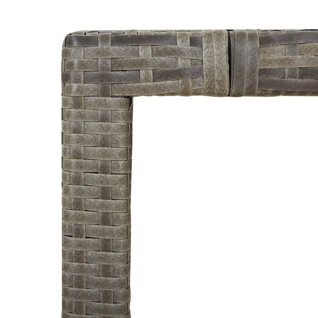 vidaXL Σετ Επίπλων Bistro Κήπου 5 τεμ. Γκρι Συνθετ. Ρατάν με Μαξιλάρια