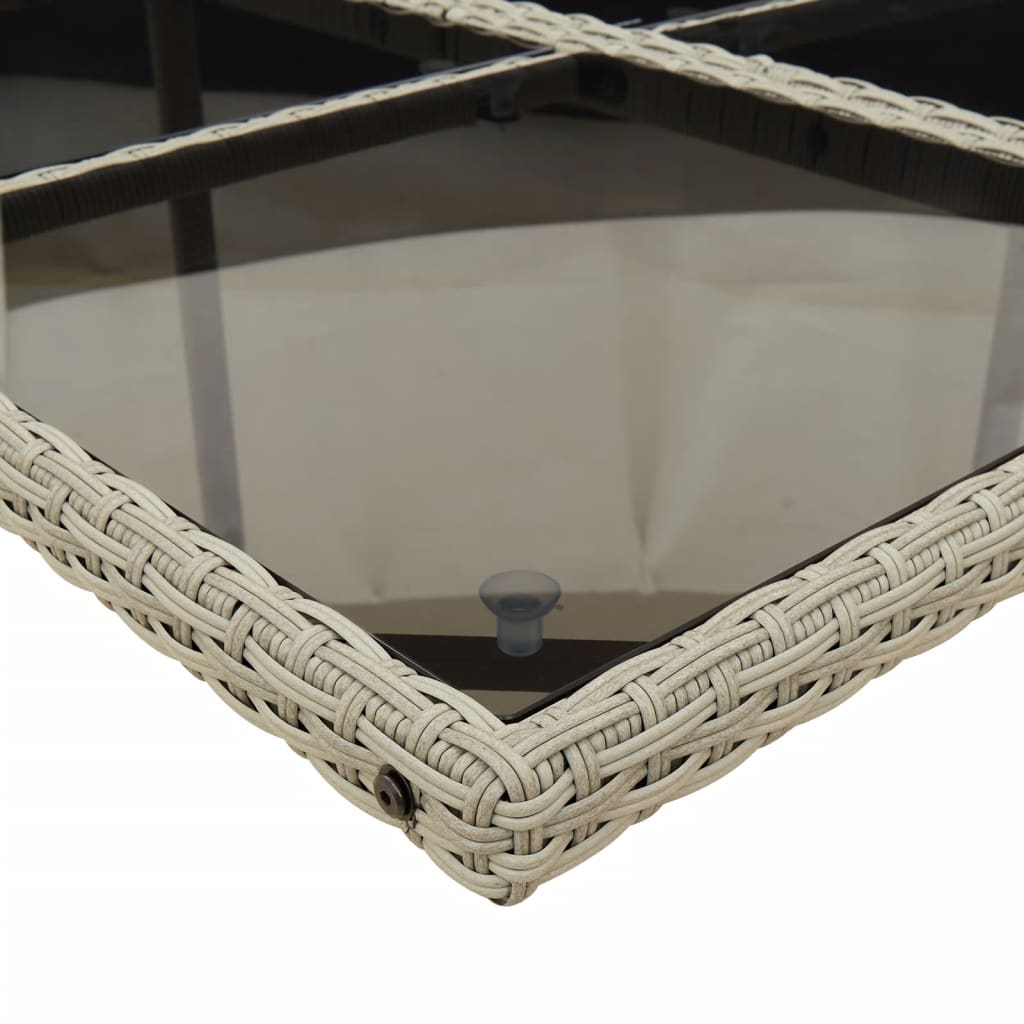 vidaXL Σετ Τραπεζαρίας Κήπου 7 τεμ. Αν. Γκρι Συνθ. Ρατάν με Μαξιλάρια