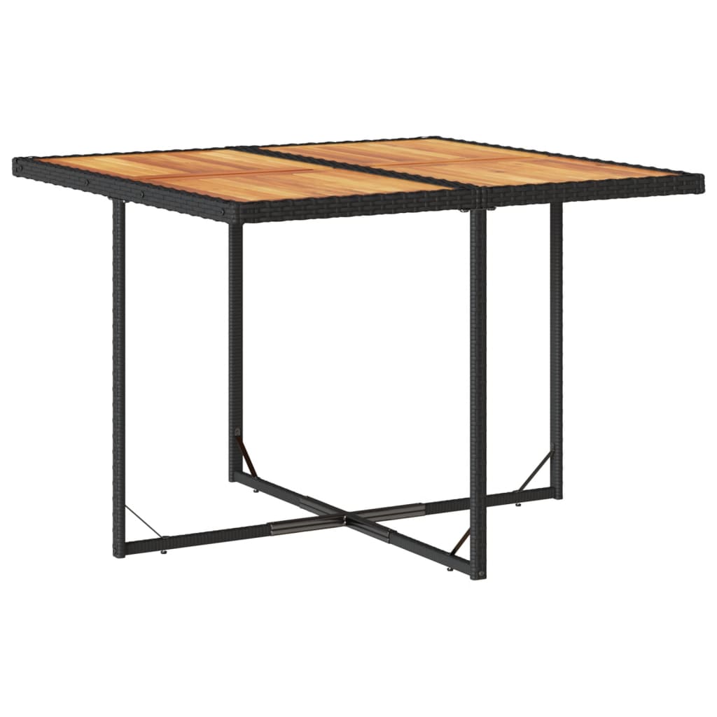 vidaXL Σετ Τραπεζαρίας Κήπου 5 Τεμαχίων Μαύρο Συνθ. Ρατάν με Μαξιλάρια