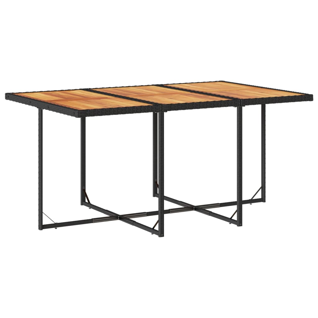 vidaXL Σετ Τραπεζαρίας Κήπου 7 Τεμ. Μαύρο Συνθετικό Ρατάν με Μαξιλάρια