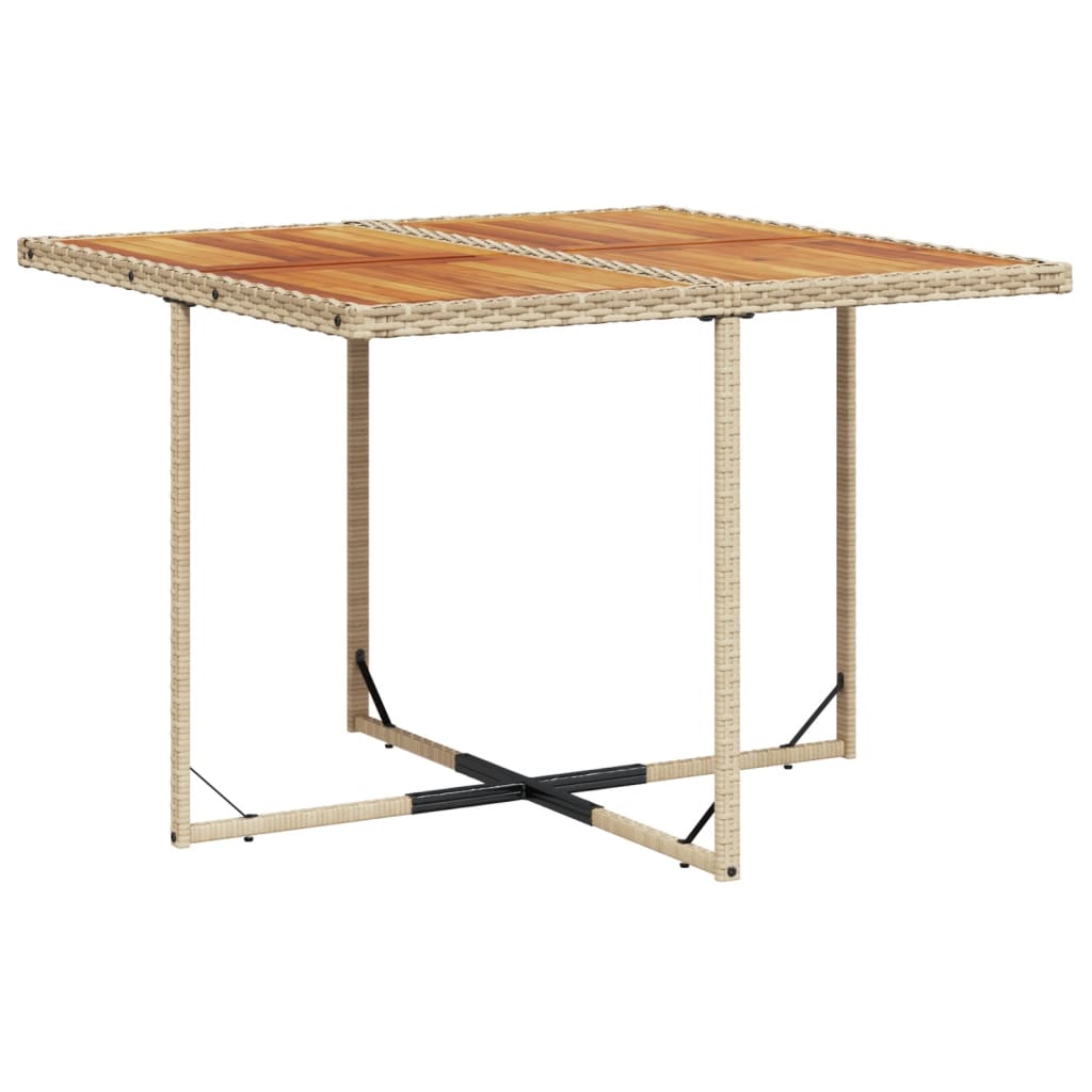 vidaXL Σετ Τραπεζαρίας Κήπου 11 τεμ. Μπεζ Συνθετικό Ρατάν με Μαξιλάρια