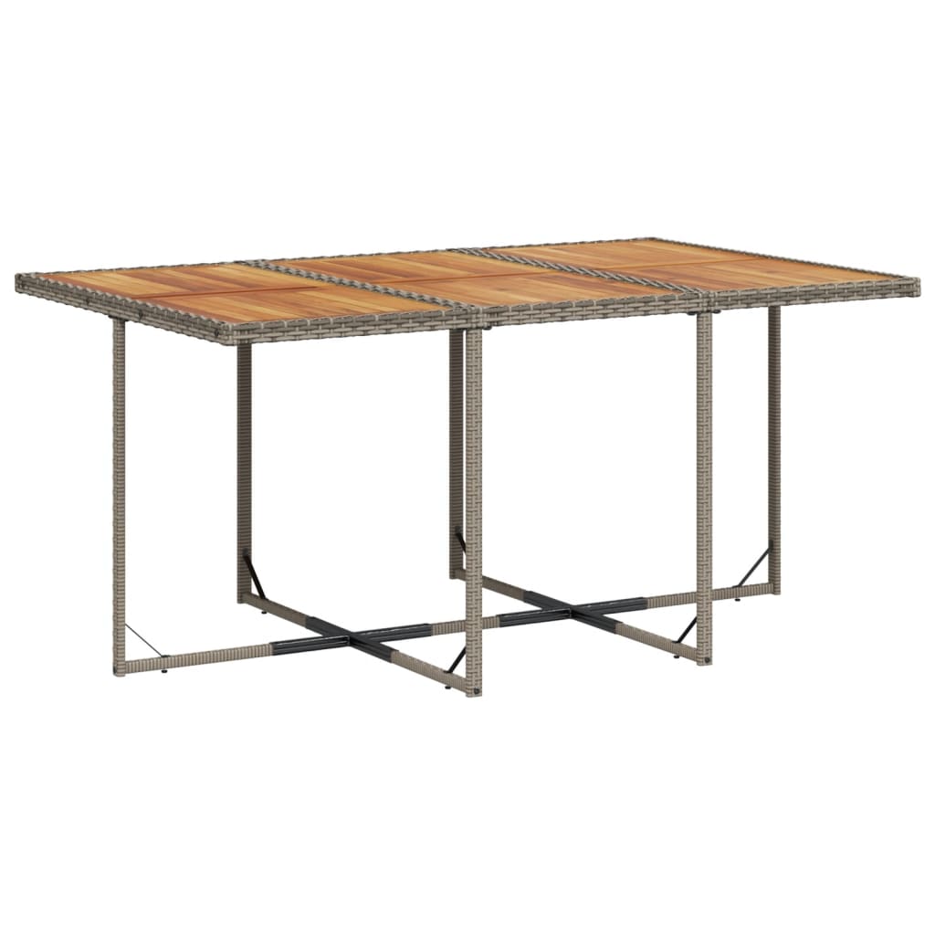 vidaXL Σετ Τραπεζαρίας Κήπου 11 Τεμαχίων Γκρι Συνθ. Ρατάν με Μαξιλάρια