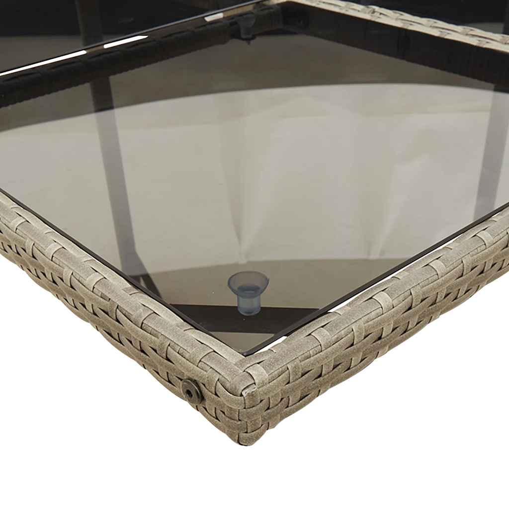 vidaXL Σετ Τραπεζαρίας Κήπου 17 τεμ. Γκρι από Συνθ. Ρατάν με Μαξιλάρια