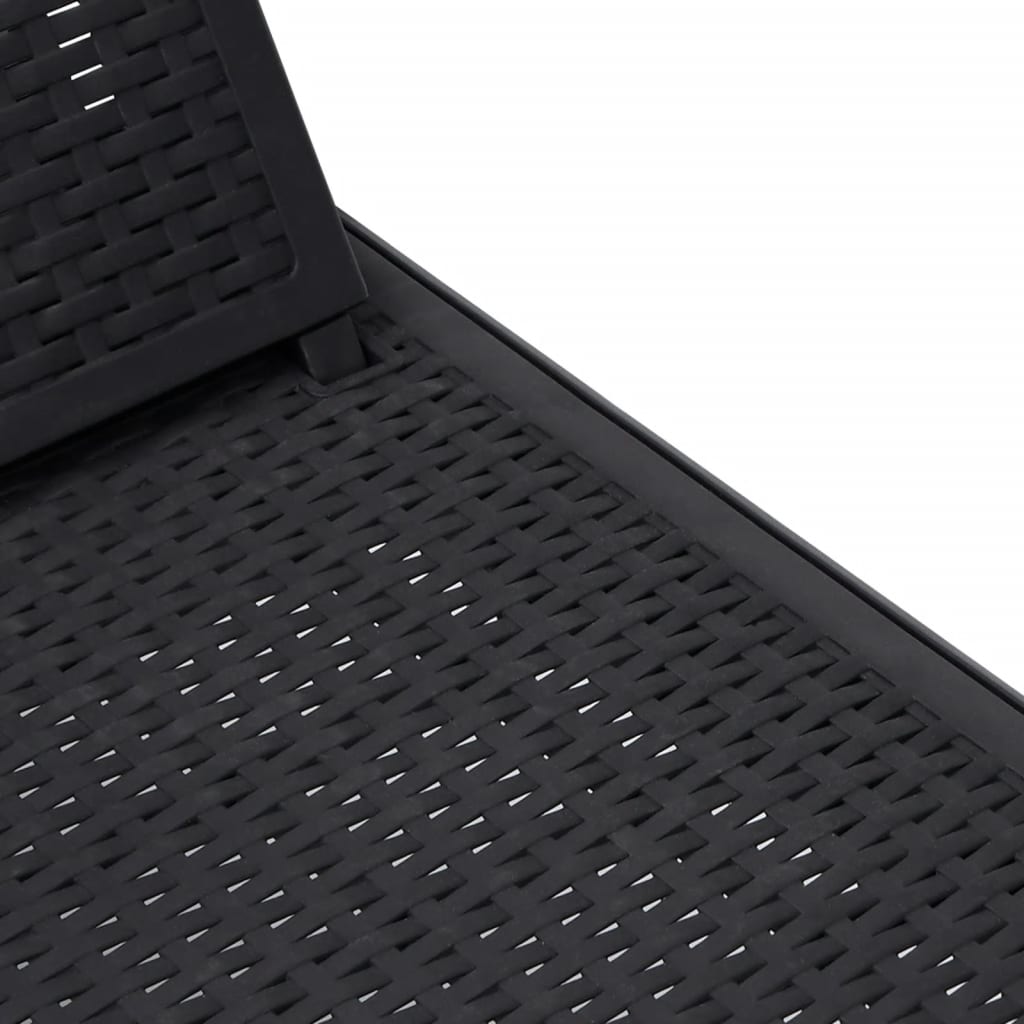 vidaXL Ξαπλώστρα Ρυθμιζόμενη σε 4 Ύψη 155,5x57x28 εκ. Πολυπροπυλένιο