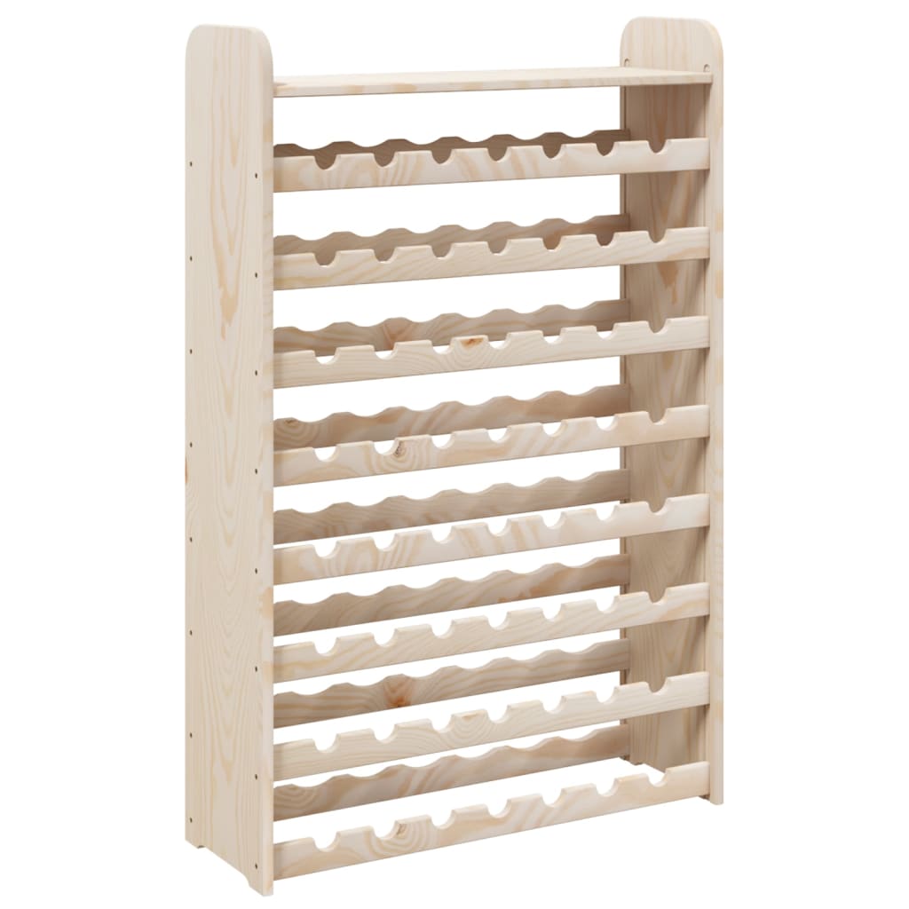 vidaXL Ραφιέρα Κρασιών με Επάνω Σανίδα 72,5x25x111,5 εκ. Μασίφ Πεύκο