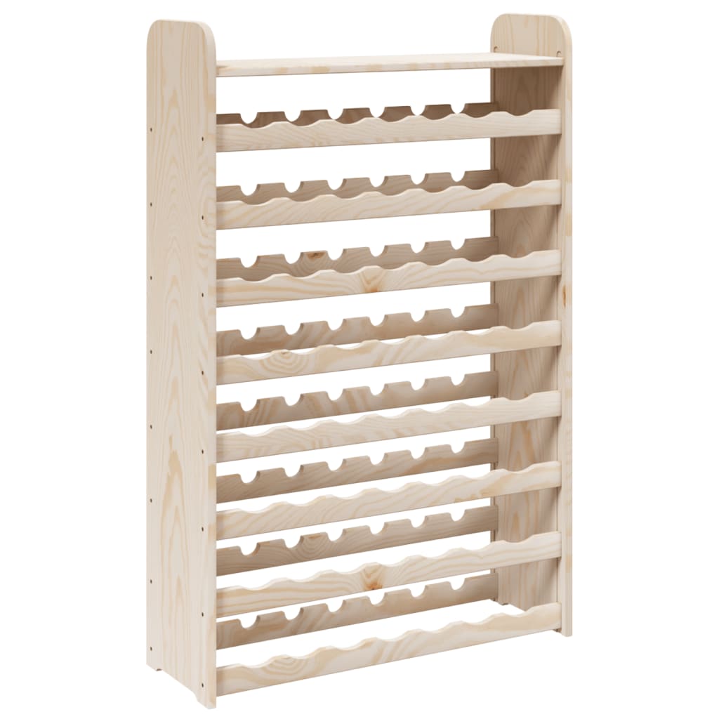 vidaXL Ραφιέρα Κρασιών με Επάνω Σανίδα 72,5x25x111,5 εκ. Μασίφ Πεύκο
