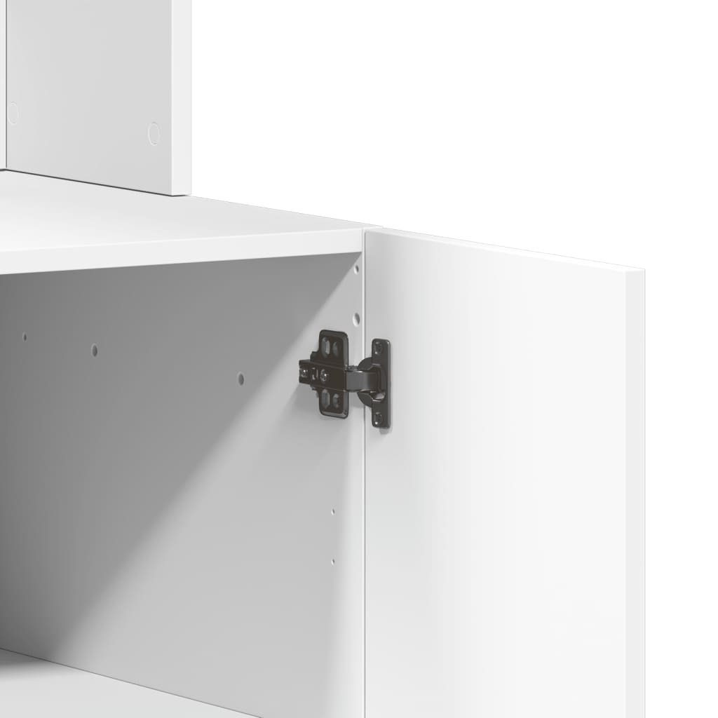 vidaXL Στήλη Κουζίνας Λευκή 95 x 50 x 180 εκ. από Επεξεργασμένο Ξύλο