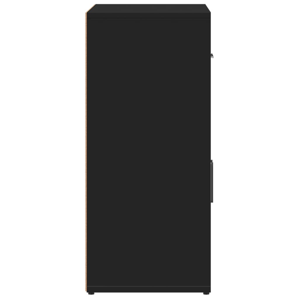 vidaXL Βοηθητικά Ντουλάπια 2 τεμ. Μαύρο 60x31x70 εκ. Επεξεργ. Ξύλο