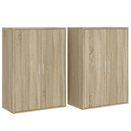 vidaXL Βοηθητικά Ντουλάπια 2 τεμ. Sonoma Δρυς 60x31x84 εκ. Επεξ. Ξύλο