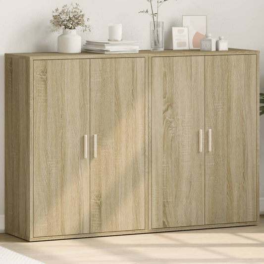 vidaXL Βοηθητικά Ντουλάπια 2 τεμ. Sonoma Δρυς 60x31x84 εκ. Επεξ. Ξύλο