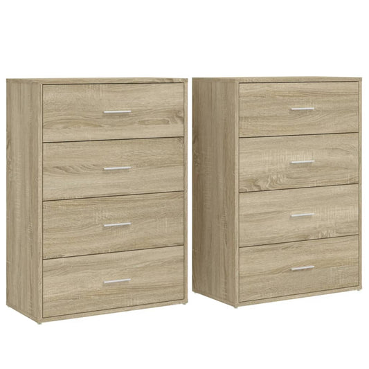 vidaXL Βοηθητικά Ντουλάπια 2 τεμ. Sonoma Δρυς 60x31x84 εκ. Επεξ. Ξύλο