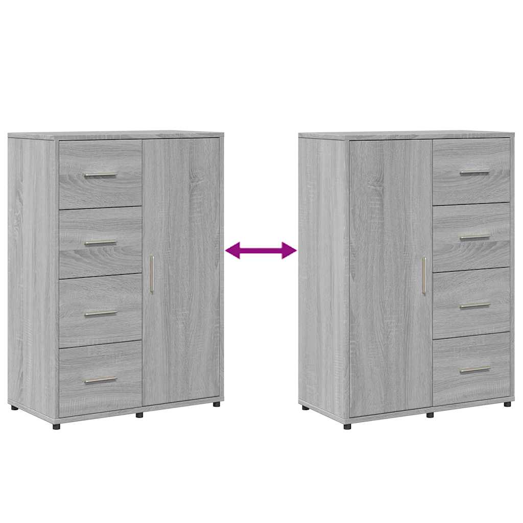 vidaXL Βοηθητικά Ντουλάπια 2 τεμ. Γκρι Sonoma 60x31x84 εκ. Επεξ. Ξύλο
