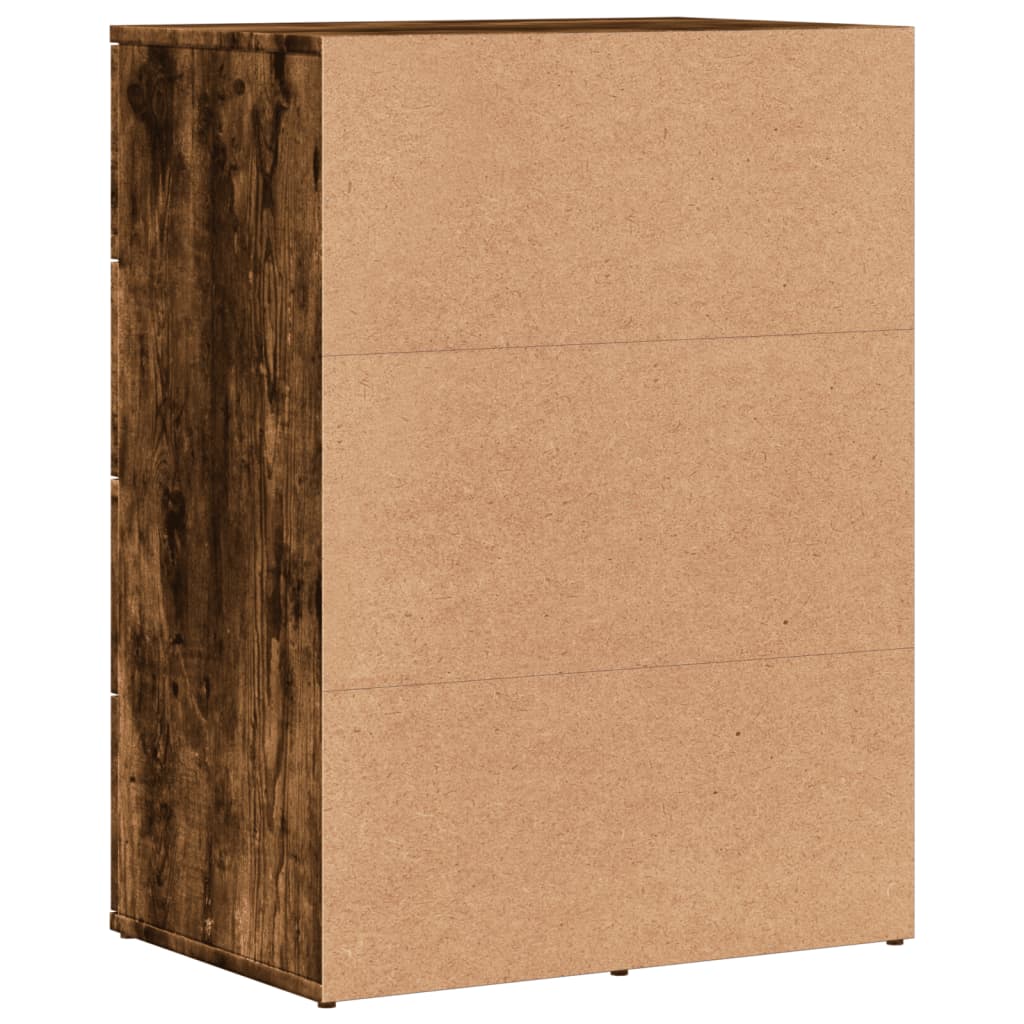 vidaXL Βοηθητικό Ντουλάπι 2τεμ. Καπνιστή Δρυς 59x39x80εκ. Επεξεργ.Ξύλο