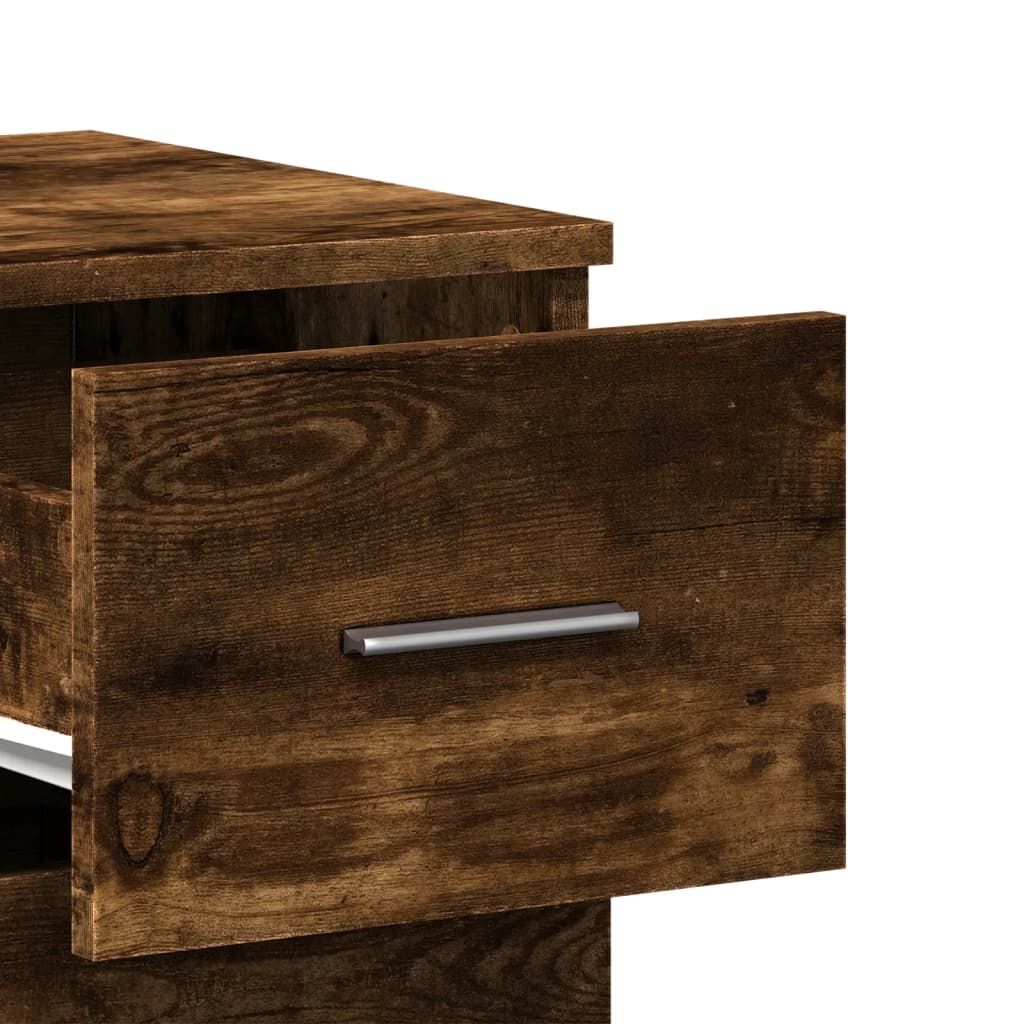 vidaXL Βοηθητικό Ντουλάπι 2τεμ. Καπνιστή Δρυς 59x39x80εκ. Επεξεργ.Ξύλο