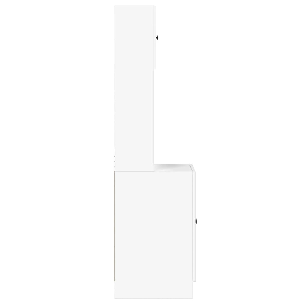 vidaXL Στήλη Κουζίνας Λευκή 60 x 50 x 180 εκ. από Επεξεργασμένο Ξύλο