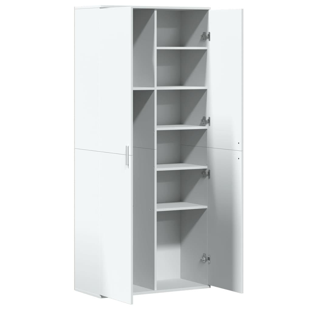 vidaXL Ντουλάπι Λευκό 80x35x180 εκ. από Επεξεργασμένο Ξύλο