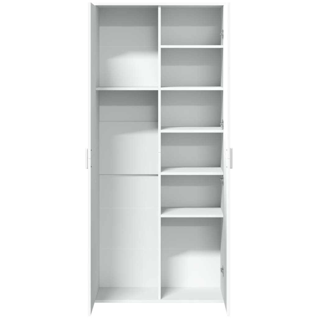 vidaXL Ντουλάπι Λευκό 80x35x180 εκ. από Επεξεργασμένο Ξύλο