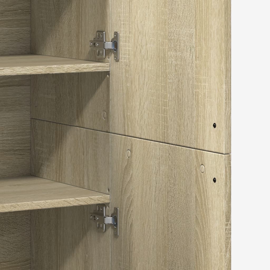 vidaXL Ντουλάπι Sonoma Δρυς 80x35x180 εκ. από Επεξεργασμένο Ξύλο
