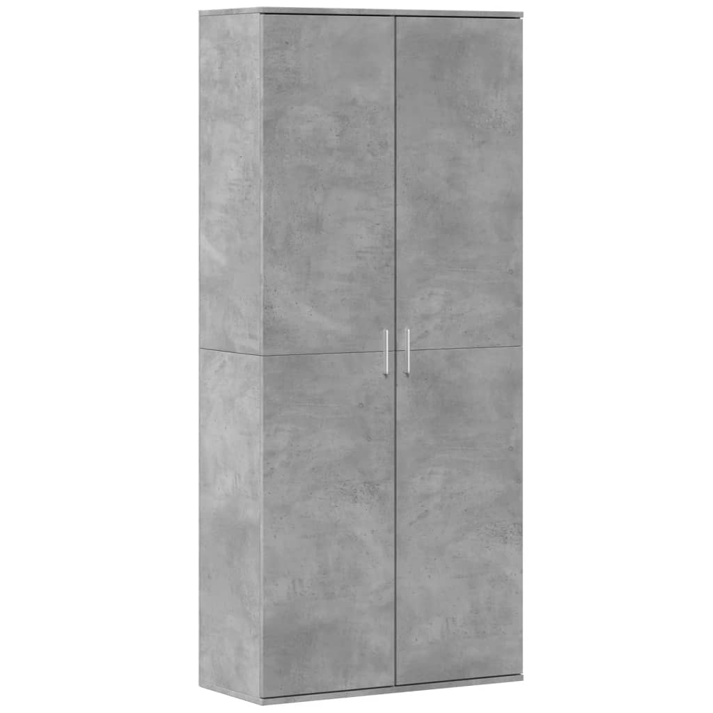 vidaXL Ντουλάπι Γκρι Σκυροδέματος 80x35x180 εκ. από Επεξεργασμένο Ξύλο