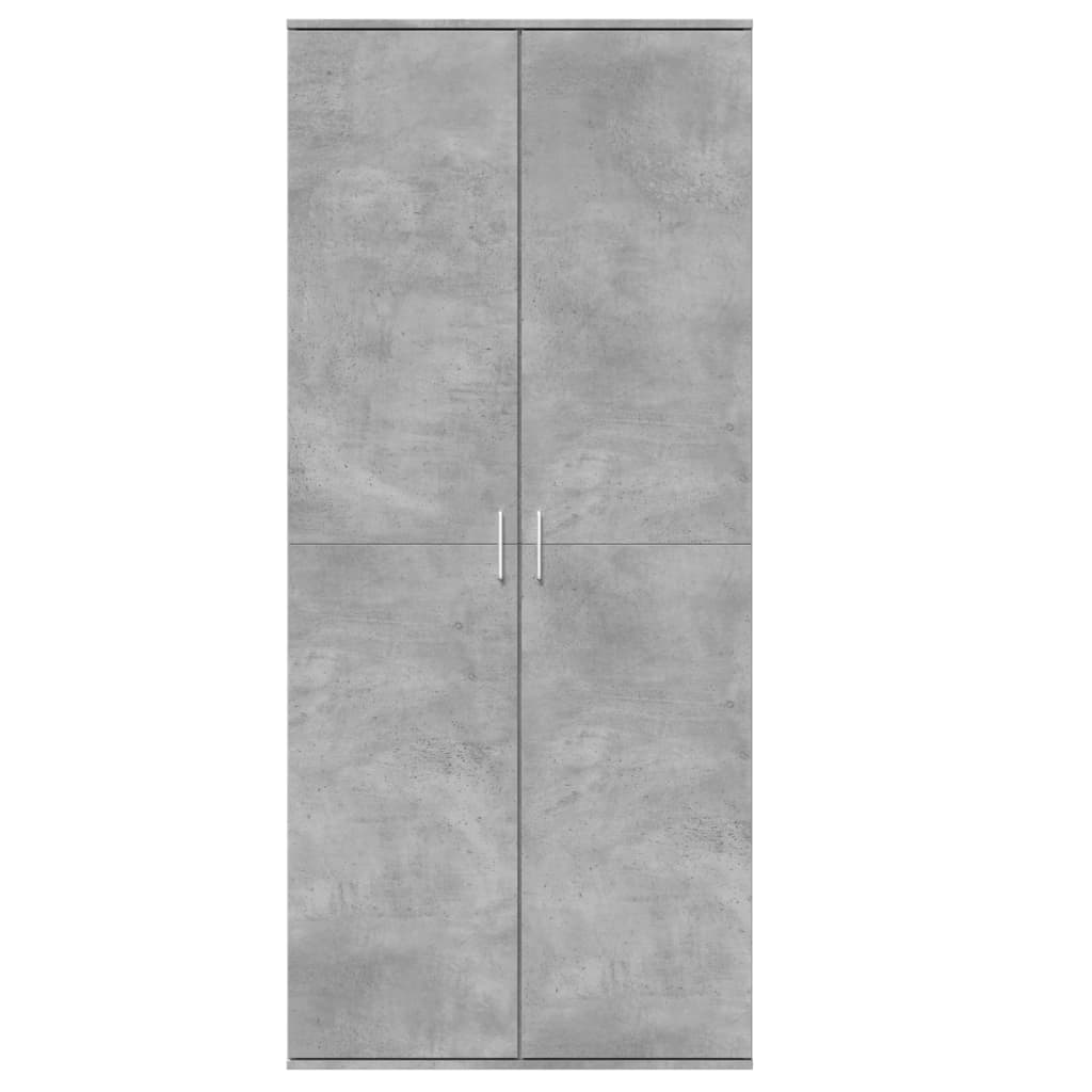 vidaXL Ντουλάπι Γκρι Σκυροδέματος 80x35x180 εκ. από Επεξεργασμένο Ξύλο
