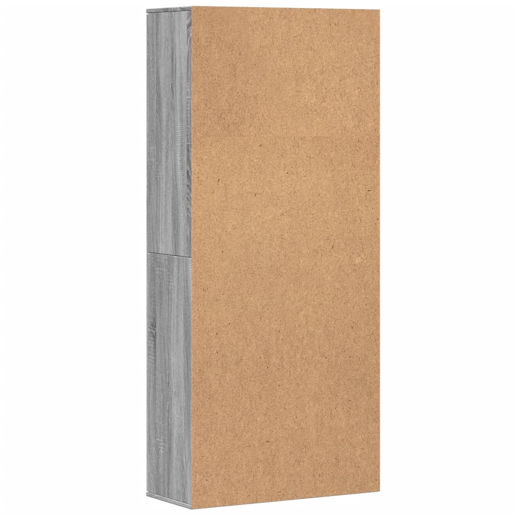 vidaXL Ντουλάπι Γκρι Sonoma 80x35x180 εκ. από Επεξεργασμένο Ξύλο
