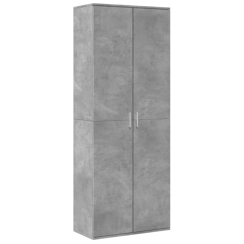 vidaXL Ντουλάπι Γκρι Σκυροδέματος 70x35x180 εκ. από Επεξεργασμένο Ξύλο
