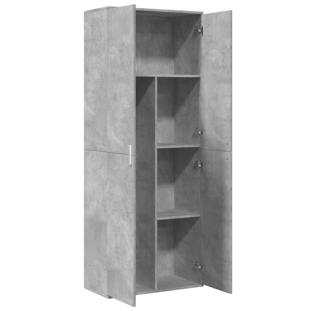 vidaXL Ντουλάπι Γκρι Σκυροδέματος 70x35x180 εκ. από Επεξεργασμένο Ξύλο