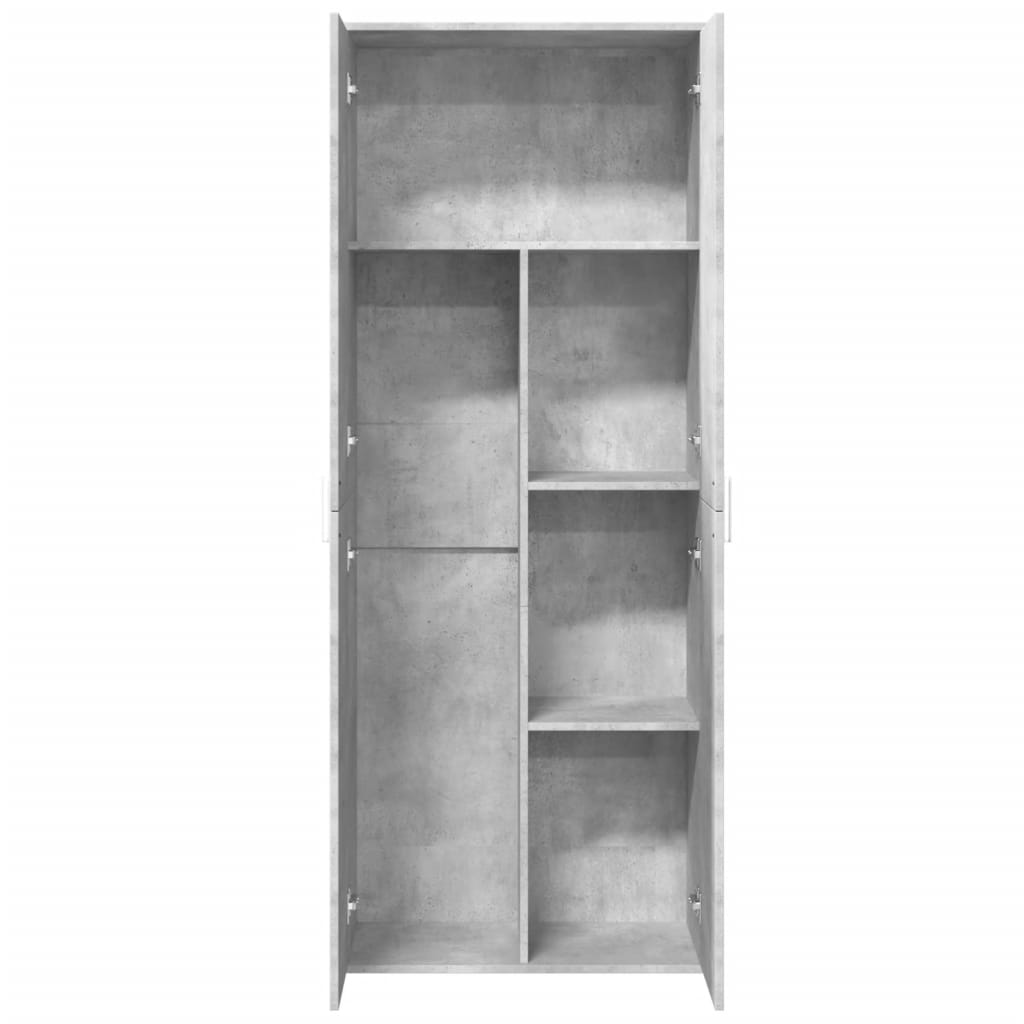 vidaXL Ντουλάπι Γκρι Σκυροδέματος 70x35x180 εκ. από Επεξεργασμένο Ξύλο