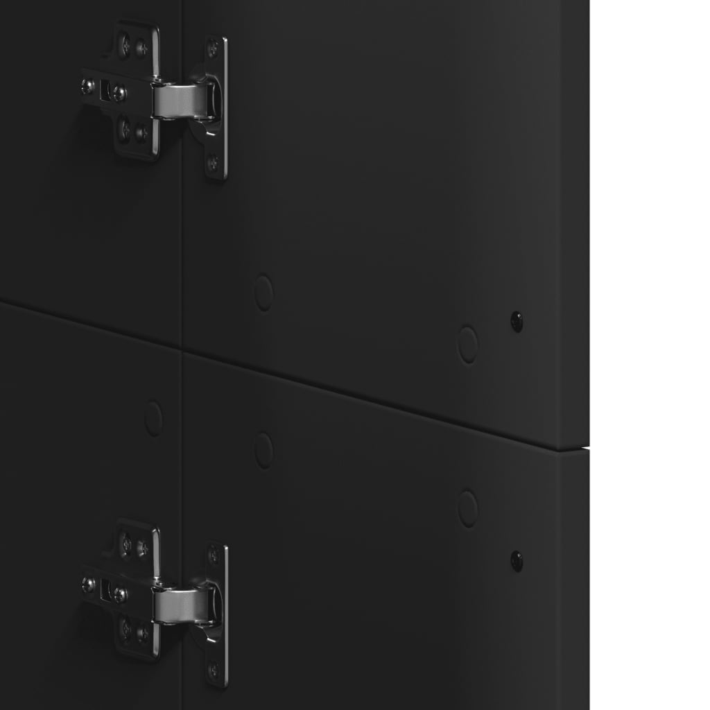 vidaXL Ντουλάπα Μαύρη 60 x 35 x 180 εκ. από Επεξ. Ξύλο