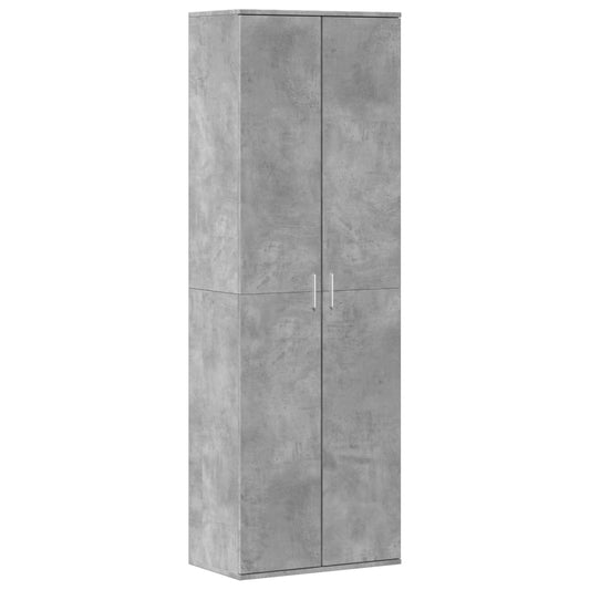 vidaXL Ντουλάπα Γκρι Σκυροδέματος 60 x 35 x 180 εκ. από Επεξ. Ξύλο