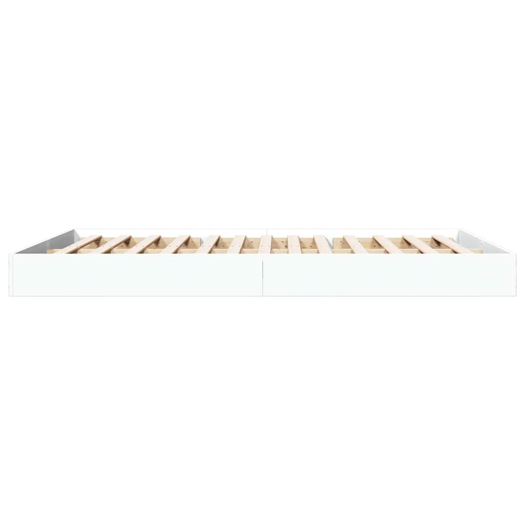 vidaXL Πλαίσιο Κρεβατιού Λευκό 150x200 εκ. Επεξεργασμένο Ξύλο