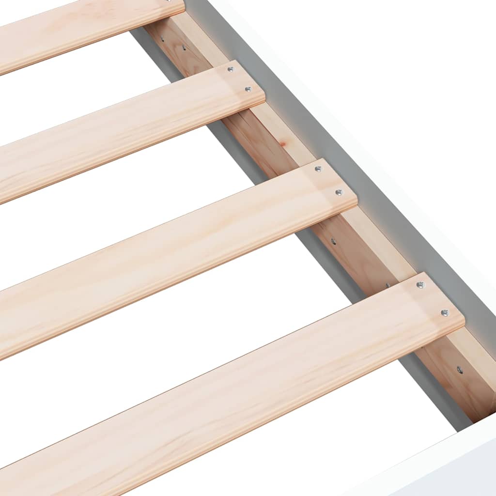 vidaXL Πλαίσιο Κρεβατιού Λευκό 150x200 εκ. Επεξεργασμένο Ξύλο