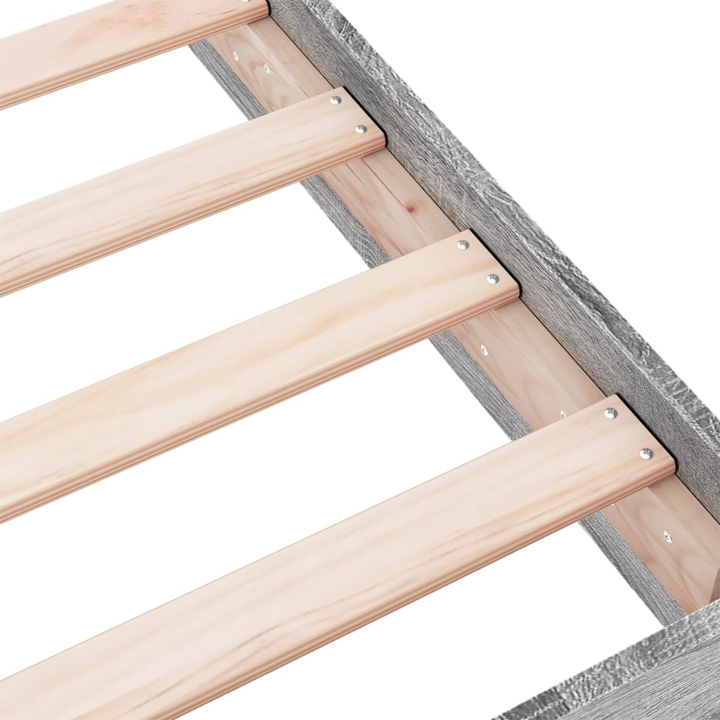 vidaXL Πλαίσιο Κρεβατιού Γκρι Sonoma 75x190 εκ. Επεξεργασμένο Ξύλο