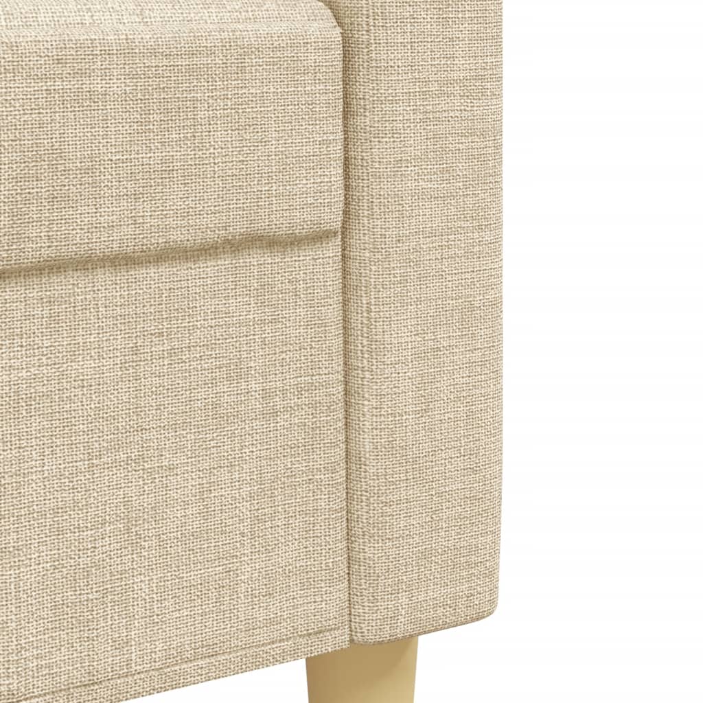 vidaXL Σετ Σαλονιού 2 Τεμαχίων Κρεμ Υφασμάτινο/ Διακοσμητικά Μαξιλάρια