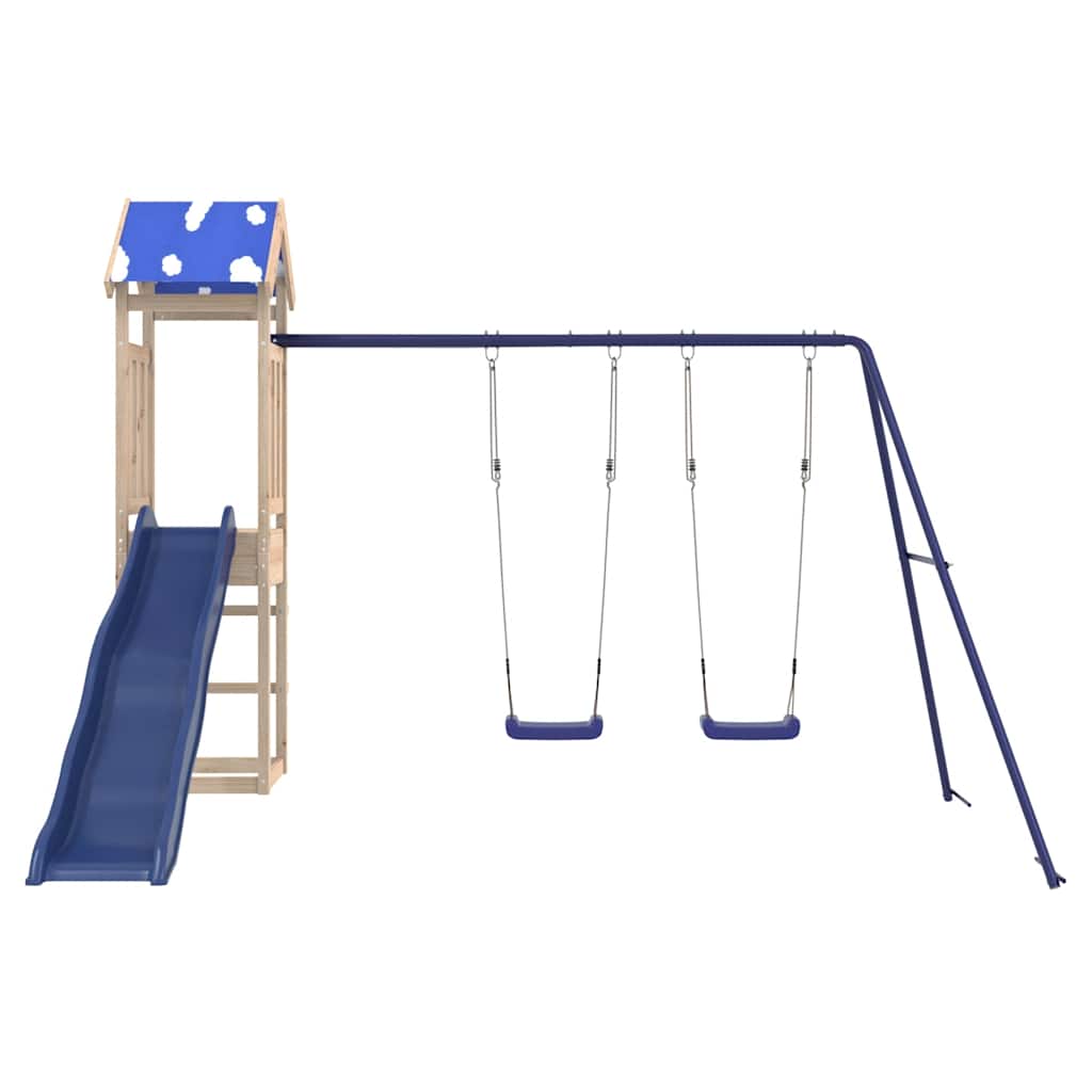 vidaXL Παιδική Χαρά Εξωτερικού Χώρου από Μασίφ Ξύλο Πεύκου