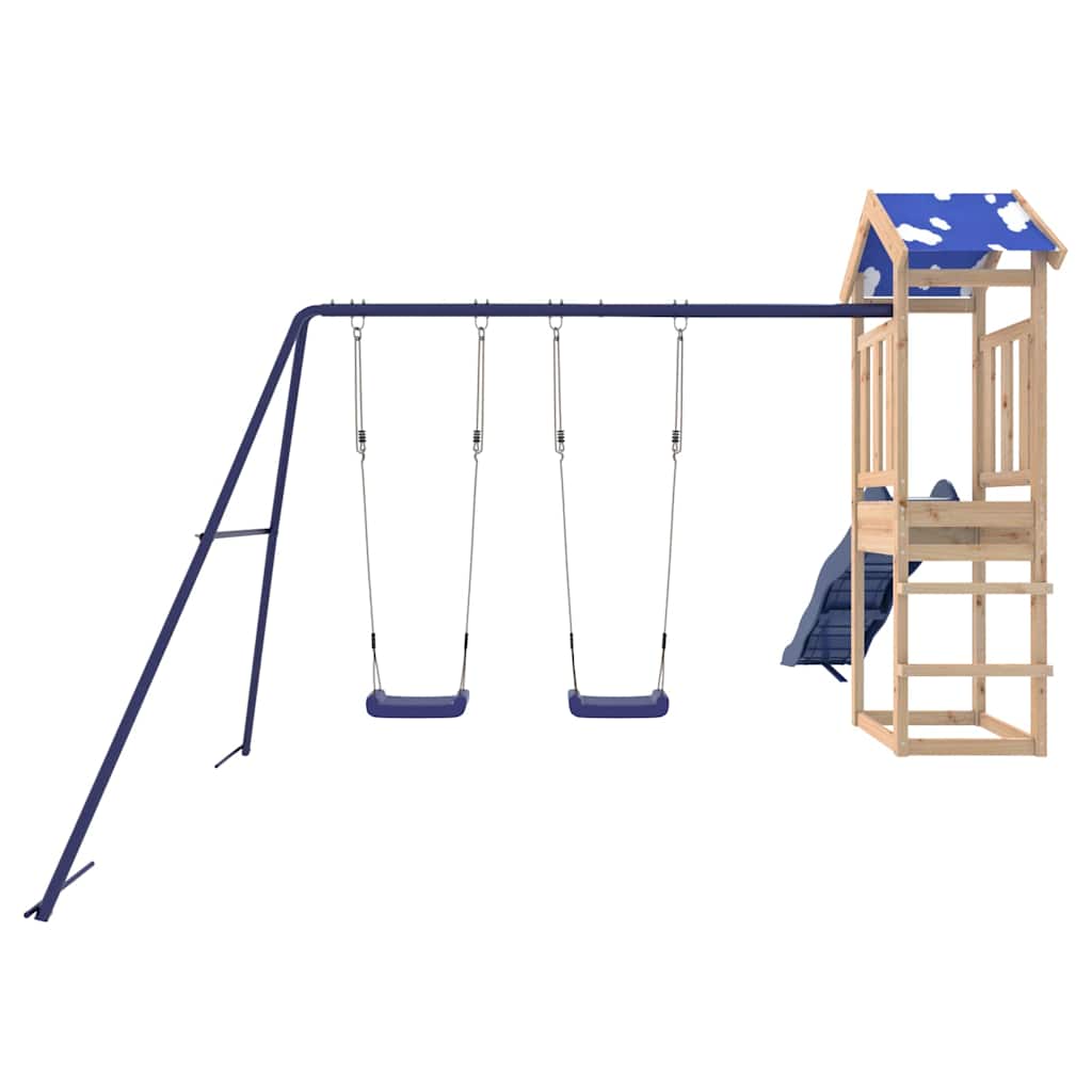 vidaXL Παιδική Χαρά Εξωτερικού Χώρου από Μασίφ Ξύλο Πεύκου