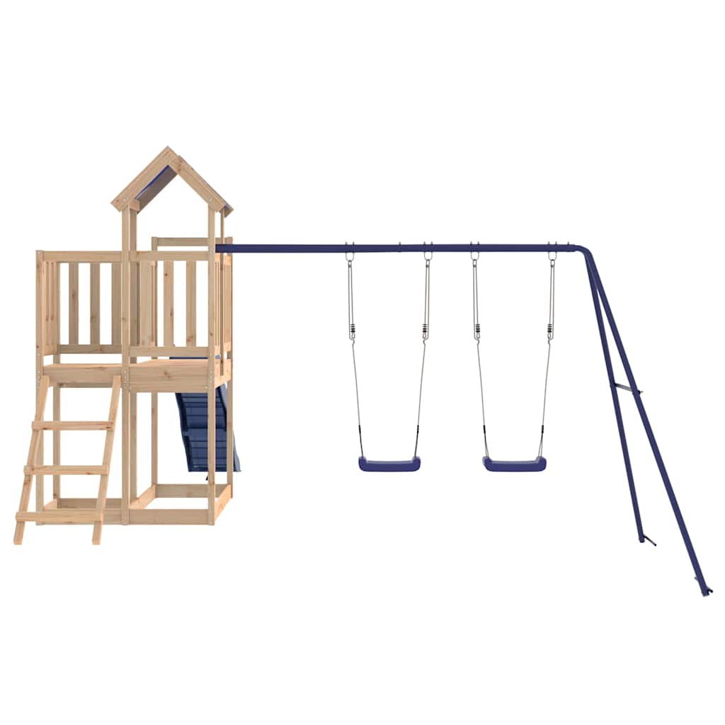 vidaXL Παιδική Χαρά Εξωτερικού Χώρου από Μασίφ Ξύλο Πεύκου