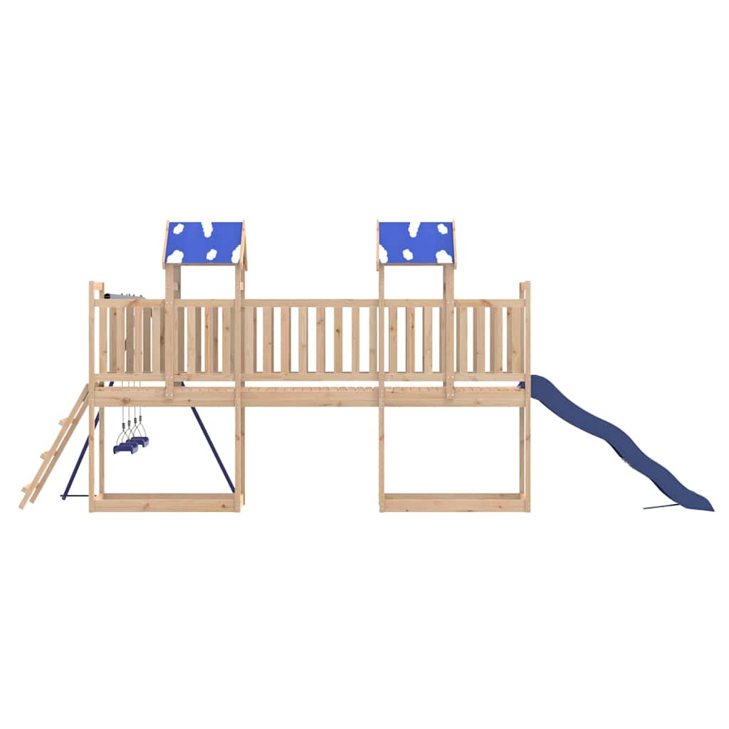 vidaXL Παιδική Χαρά Εξωτερικού Χώρου από Μασίφ Ξύλο Πεύκου
