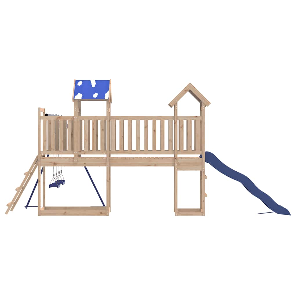 vidaXL Παιδική Χαρά Εξωτερικού Χώρου από Μασίφ Ξύλο Πεύκου