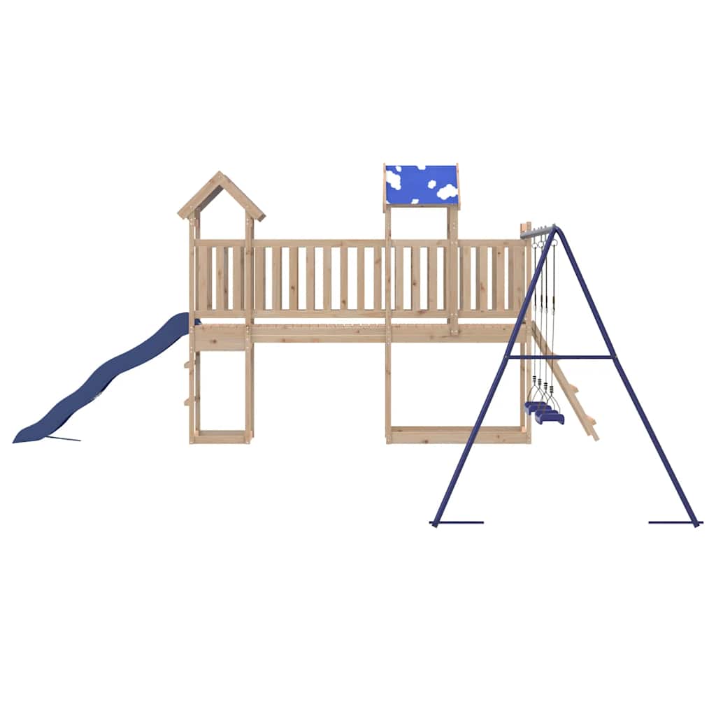 vidaXL Παιδική Χαρά Εξωτερικού Χώρου από Μασίφ Ξύλο Πεύκου