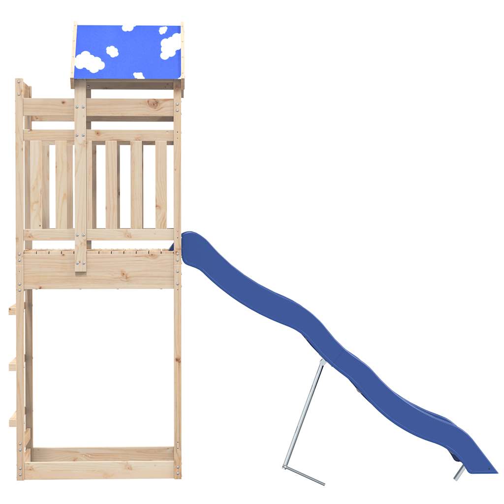vidaXL Παιδική Χαρά Εξωτερικού Χώρου από Μασίφ Ξύλο Πεύκου
