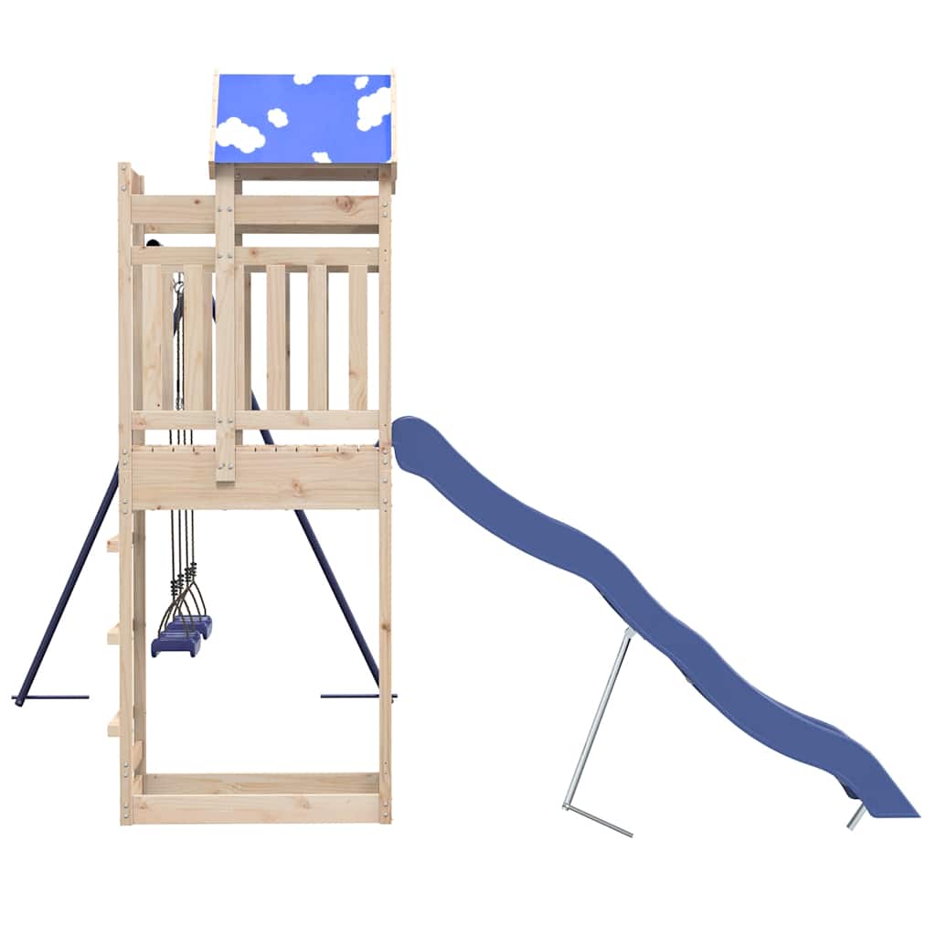 vidaXL Παιδική Χαρά Εξωτερικού Χώρου από Μασίφ Ξύλο Πεύκου