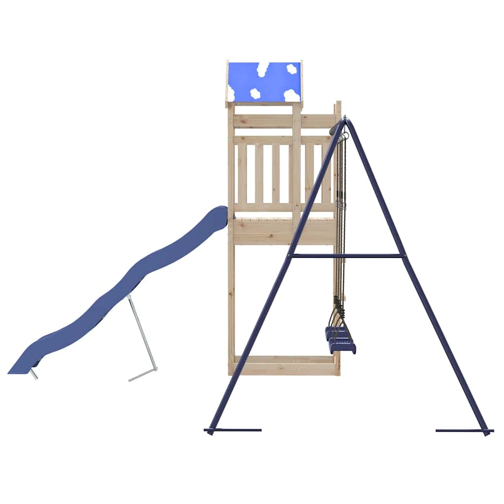 vidaXL Παιδική Χαρά Εξωτερικού Χώρου από Μασίφ Ξύλο Πεύκου