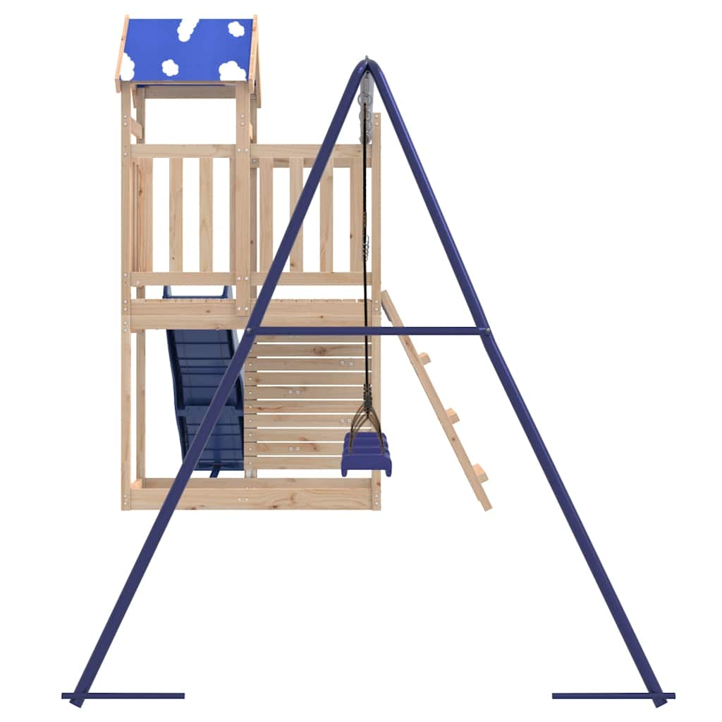 vidaXL Παιδική Χαρά Εξωτερικού Χώρου από Μασίφ Ξύλο Πεύκου